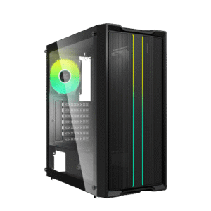 Ant Esports SX3 Mid-Tower (E-ATX/ATX/M-ATX/M-ITX) Cabinet Black 120mm Fan